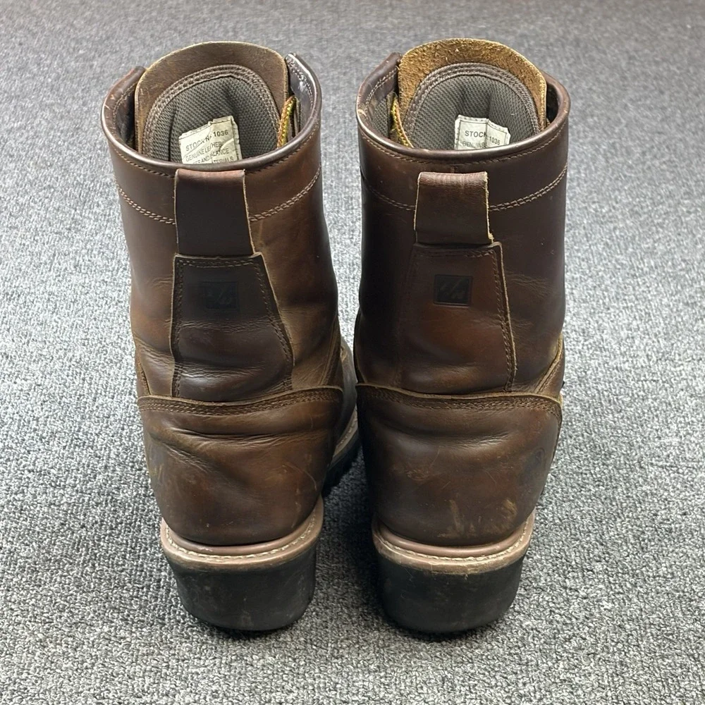 Field & Forest 1036 Brown Leather Waterproof Logger Boots Kiltie Mens Sz 10.5 D